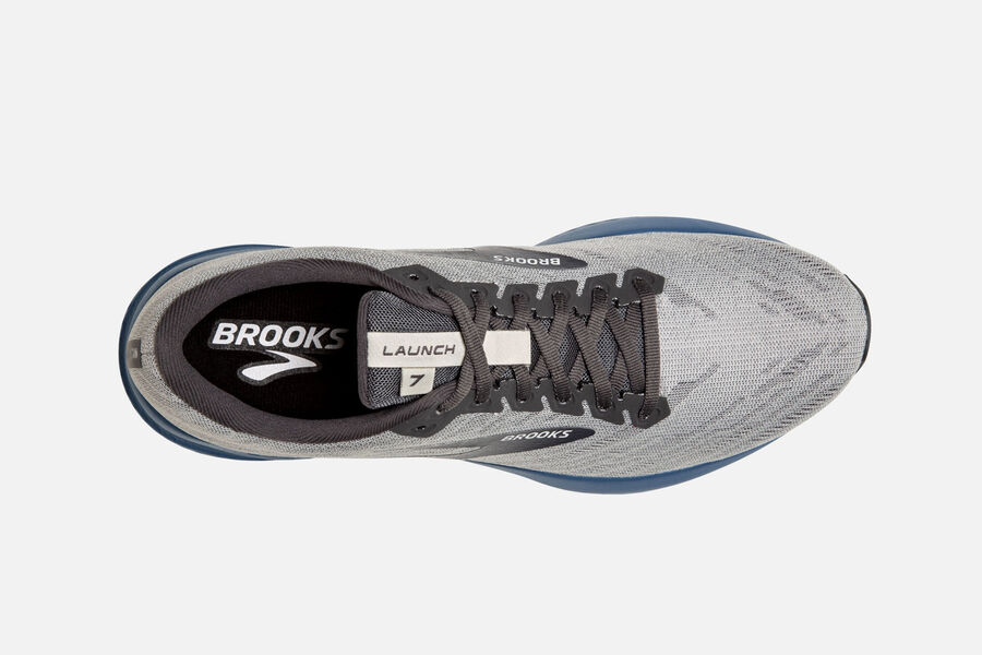 Brooks Launch 7 Road Running Shoes Mens Grey 821760-DVJ